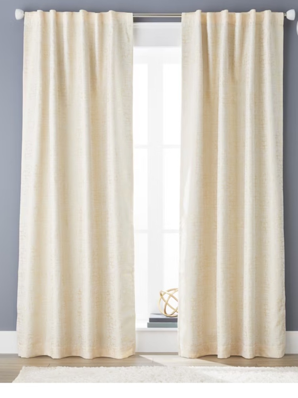 Better Homes & Gardens Abstract Gold and Cream Blackout Curtain 2 Panels 50x84”